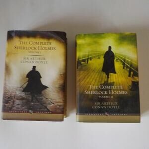 The Complete Sherlock Holmes Vol 1 & 2 Sir Arthur Conan Doyle HC DJ Barnes Noble